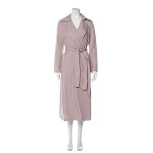 NWT ULLA JOHNSON Women's Lightweight TRENCH COAT Long Sleeve LAVENDER Size SMALL